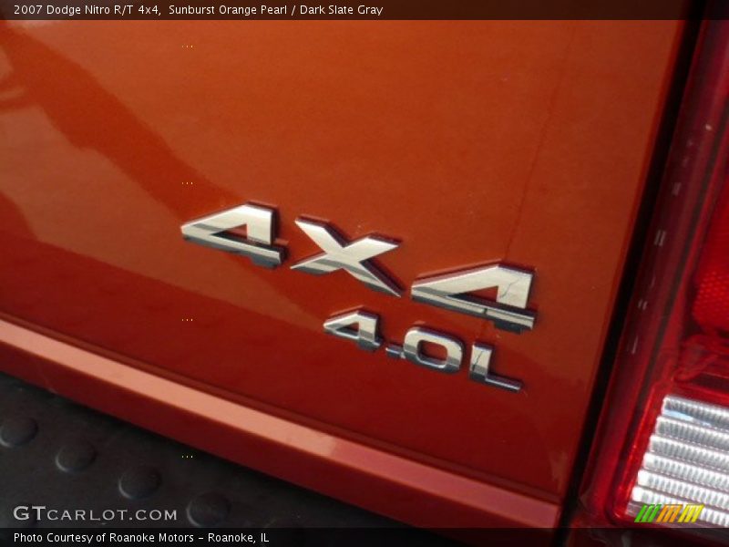 Sunburst Orange Pearl / Dark Slate Gray 2007 Dodge Nitro R/T 4x4
