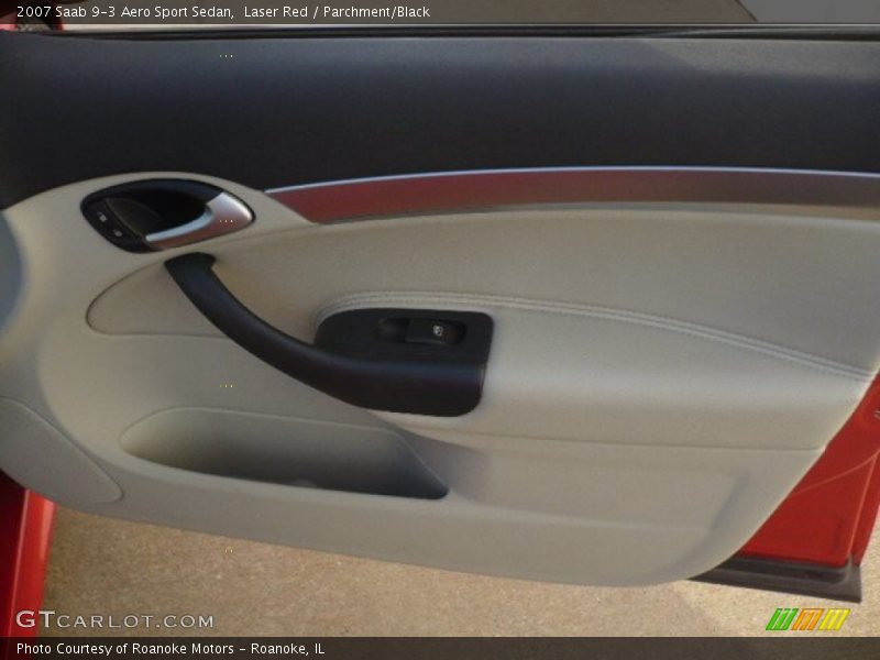 Laser Red / Parchment/Black 2007 Saab 9-3 Aero Sport Sedan