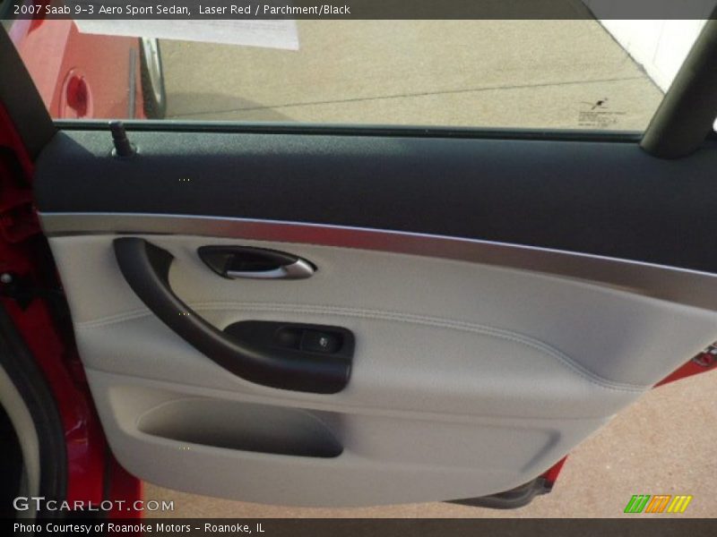 Laser Red / Parchment/Black 2007 Saab 9-3 Aero Sport Sedan