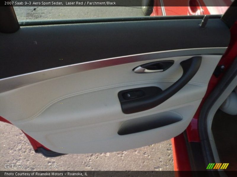 Laser Red / Parchment/Black 2007 Saab 9-3 Aero Sport Sedan