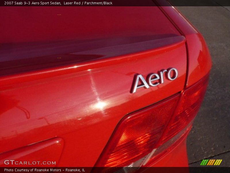 Laser Red / Parchment/Black 2007 Saab 9-3 Aero Sport Sedan