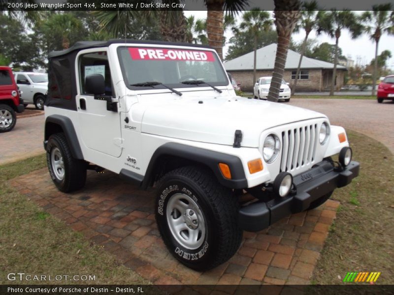 Stone White / Dark Slate Gray 2006 Jeep Wrangler Sport 4x4
