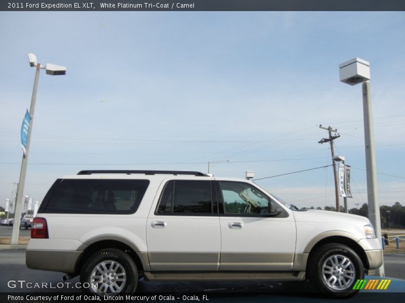 White Platinum Tri-Coat / Camel 2011 Ford Expedition EL XLT