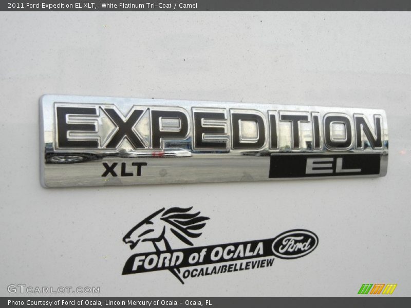 White Platinum Tri-Coat / Camel 2011 Ford Expedition EL XLT