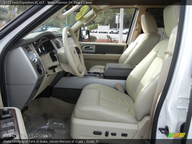 White Platinum Tri-Coat / Camel 2011 Ford Expedition EL XLT