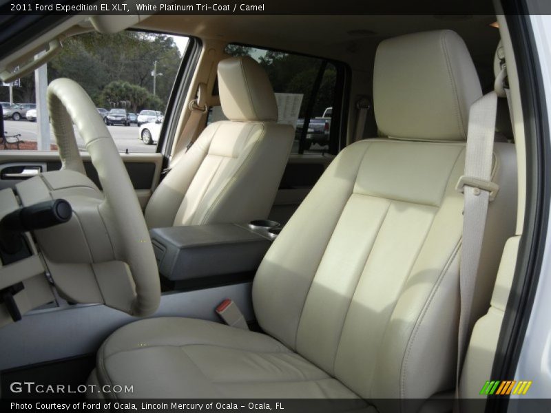 White Platinum Tri-Coat / Camel 2011 Ford Expedition EL XLT
