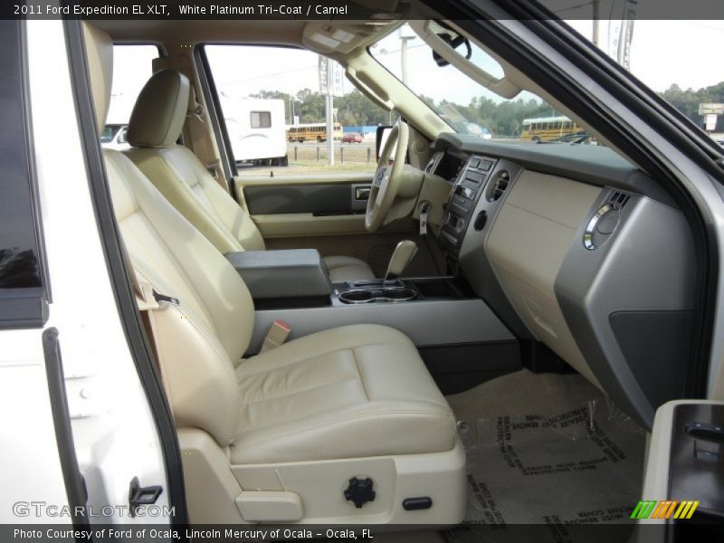 White Platinum Tri-Coat / Camel 2011 Ford Expedition EL XLT