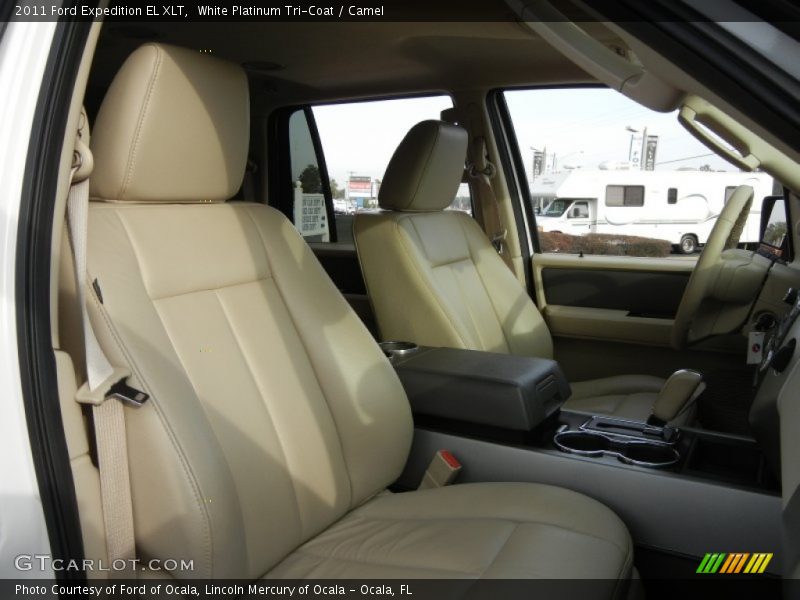 White Platinum Tri-Coat / Camel 2011 Ford Expedition EL XLT