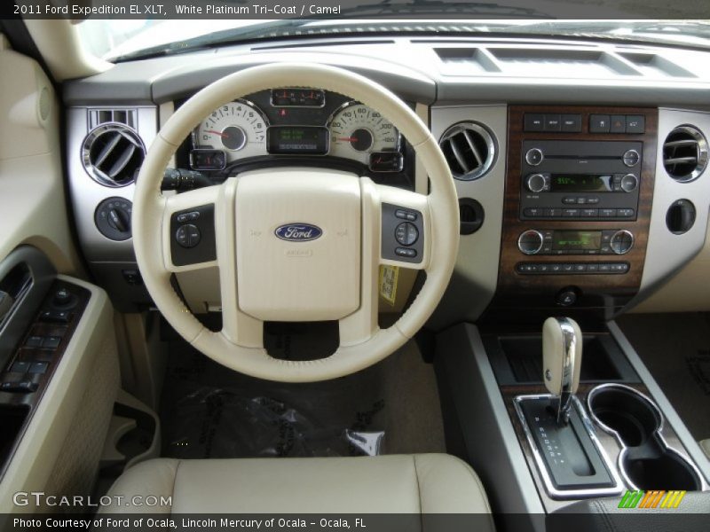 White Platinum Tri-Coat / Camel 2011 Ford Expedition EL XLT