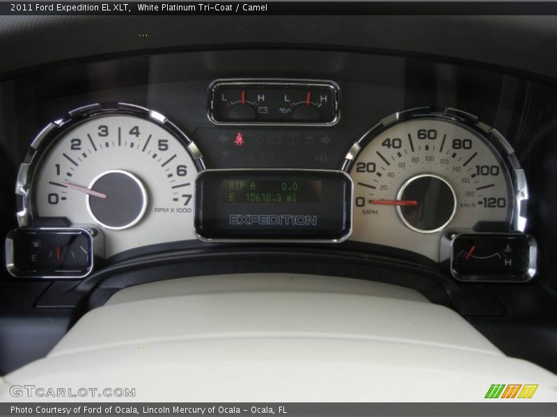 White Platinum Tri-Coat / Camel 2011 Ford Expedition EL XLT