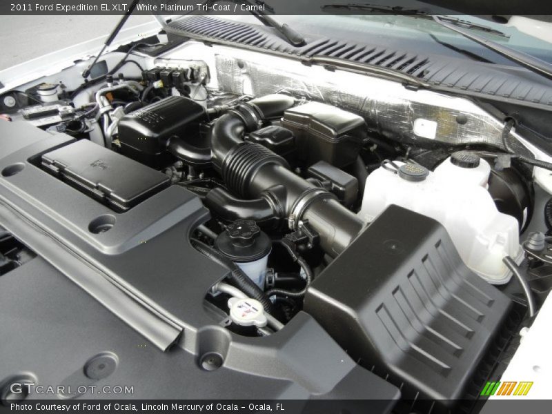 White Platinum Tri-Coat / Camel 2011 Ford Expedition EL XLT