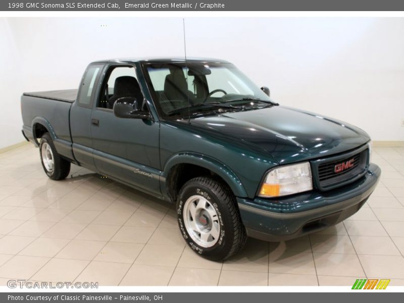 Emerald Green Metallic / Graphite 1998 GMC Sonoma SLS Extended Cab