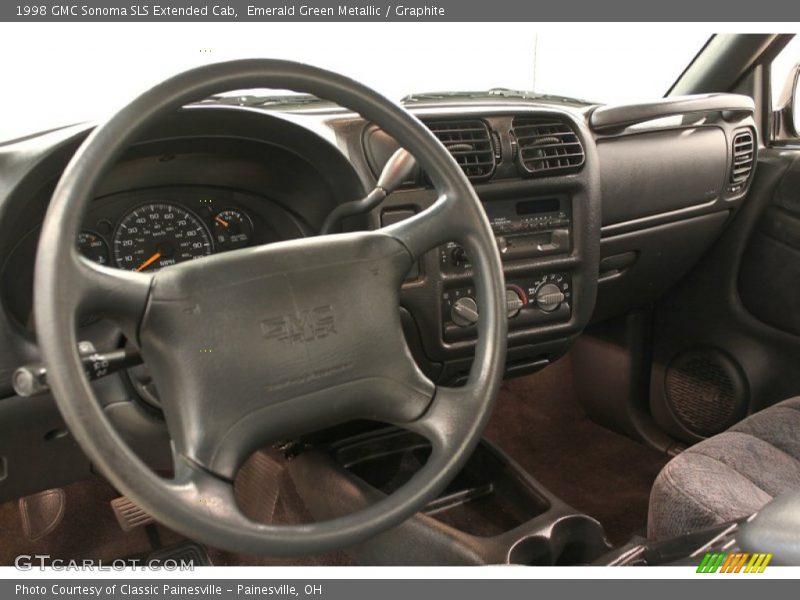 Emerald Green Metallic / Graphite 1998 GMC Sonoma SLS Extended Cab