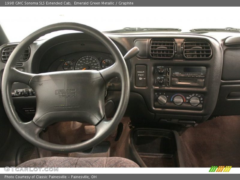 Emerald Green Metallic / Graphite 1998 GMC Sonoma SLS Extended Cab