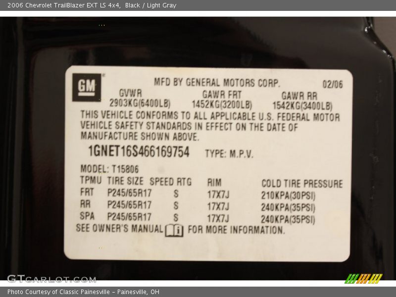 Black / Light Gray 2006 Chevrolet TrailBlazer EXT LS 4x4