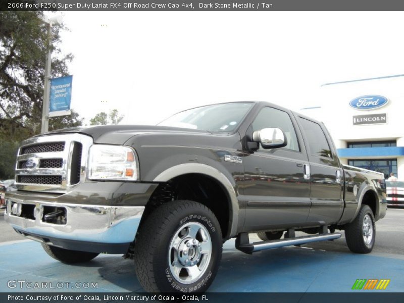 Dark Stone Metallic / Tan 2006 Ford F250 Super Duty Lariat FX4 Off Road Crew Cab 4x4