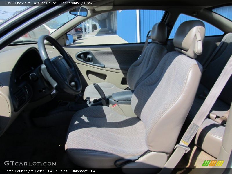 Bright White / Gray 1998 Chevrolet Cavalier Coupe