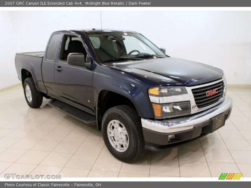 Midnight Blue Metallic / Dark Pewter 2007 GMC Canyon SLE Extended Cab 4x4