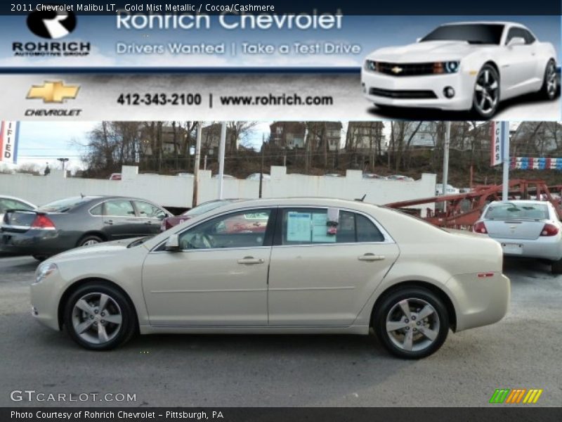 Gold Mist Metallic / Cocoa/Cashmere 2011 Chevrolet Malibu LT