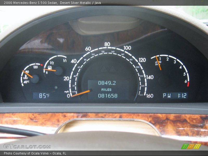 Desert Silver Metallic / Java 2000 Mercedes-Benz S 500 Sedan