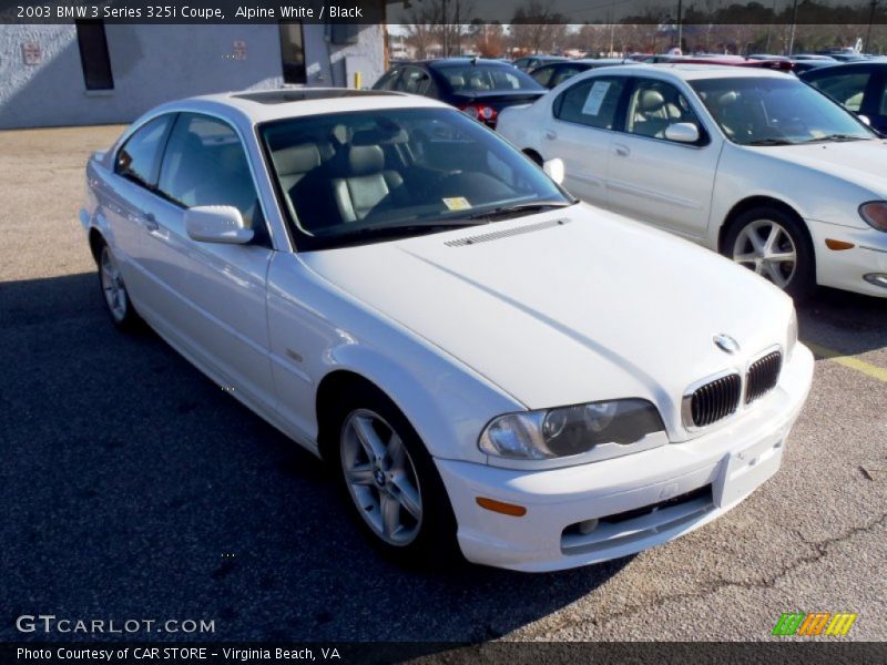 Alpine White / Black 2003 BMW 3 Series 325i Coupe