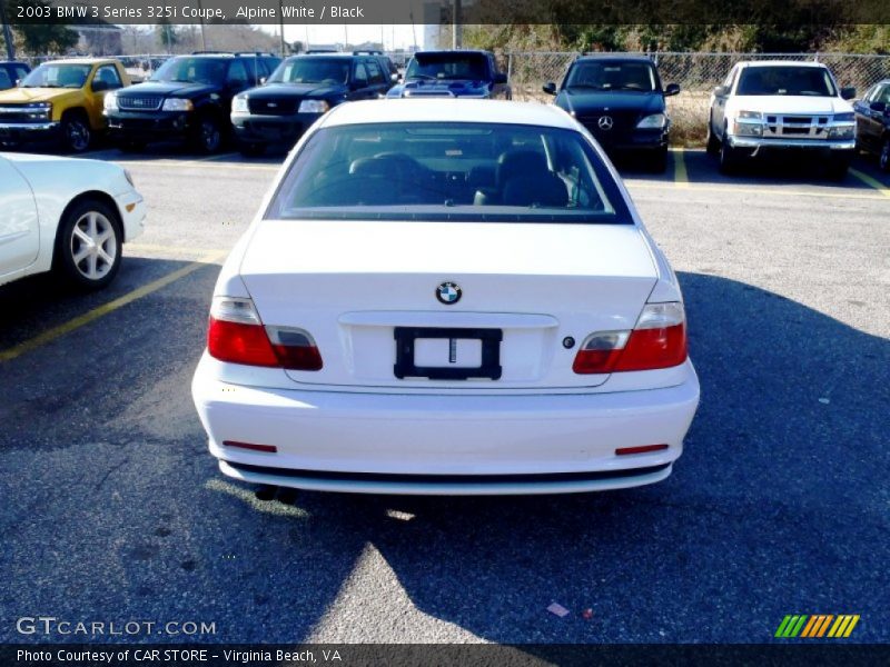 Alpine White / Black 2003 BMW 3 Series 325i Coupe