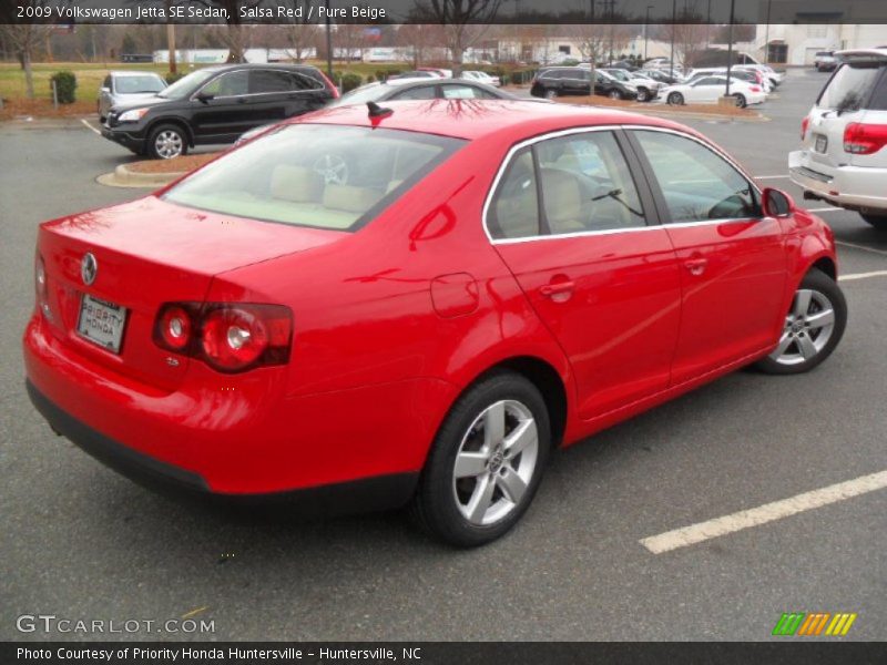 Salsa Red / Pure Beige 2009 Volkswagen Jetta SE Sedan