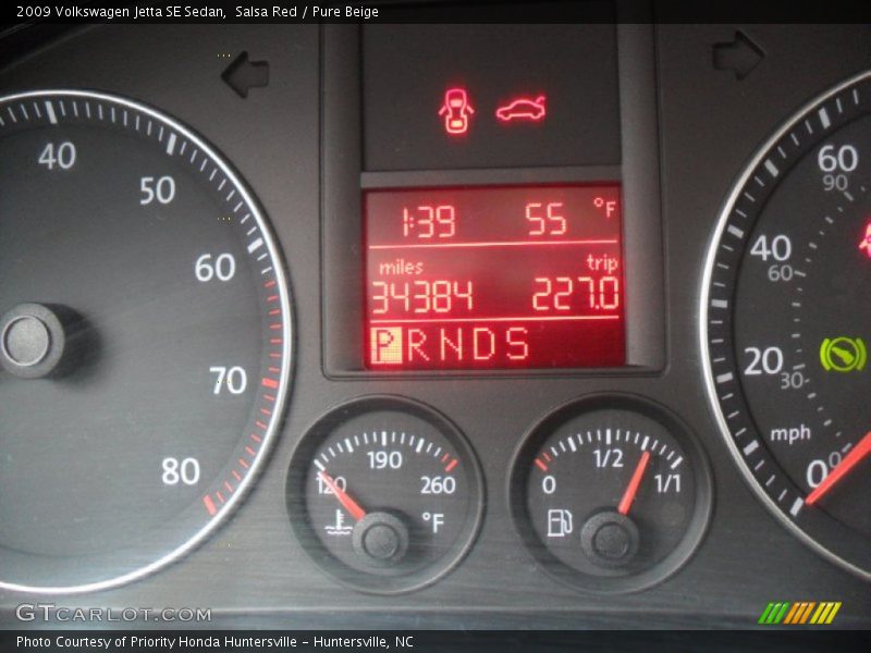 Salsa Red / Pure Beige 2009 Volkswagen Jetta SE Sedan