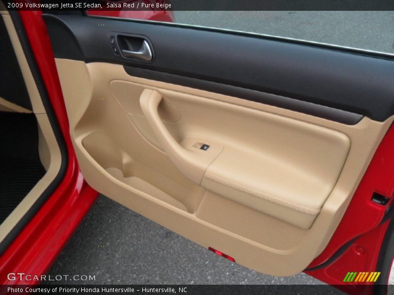 Salsa Red / Pure Beige 2009 Volkswagen Jetta SE Sedan