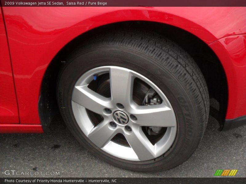 Salsa Red / Pure Beige 2009 Volkswagen Jetta SE Sedan