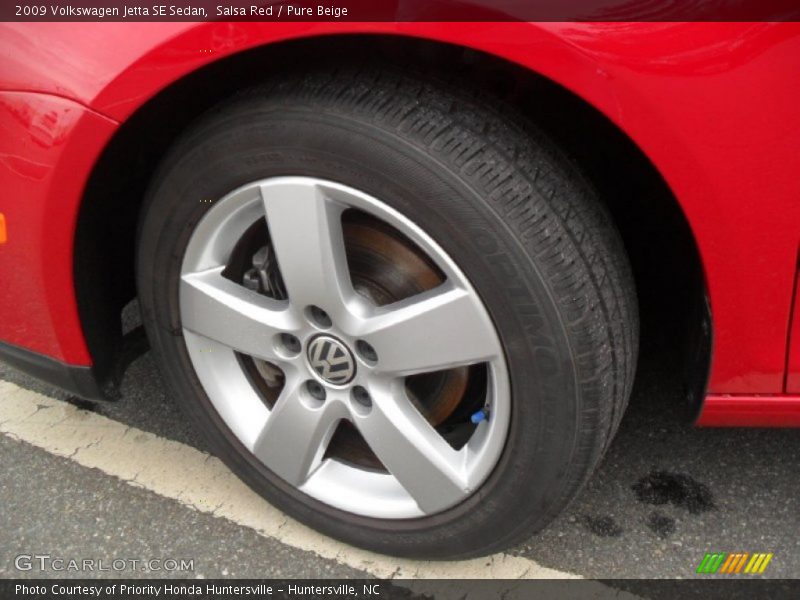 Salsa Red / Pure Beige 2009 Volkswagen Jetta SE Sedan