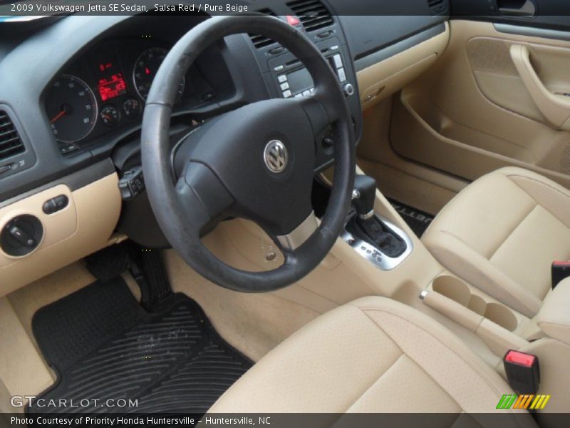 Salsa Red / Pure Beige 2009 Volkswagen Jetta SE Sedan