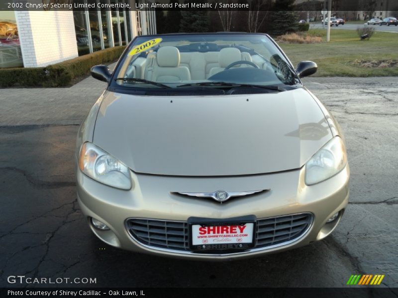 Light Almond Pearl Metallic / Sandstone 2002 Chrysler Sebring Limited Convertible