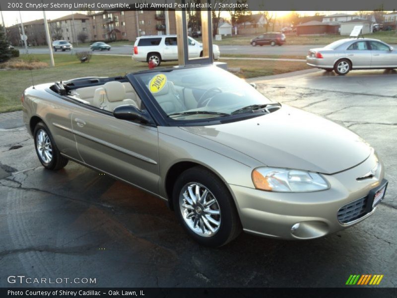 Light Almond Pearl Metallic / Sandstone 2002 Chrysler Sebring Limited Convertible