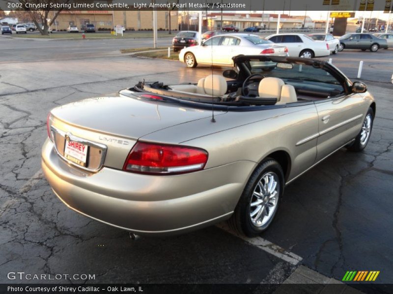 Light Almond Pearl Metallic / Sandstone 2002 Chrysler Sebring Limited Convertible