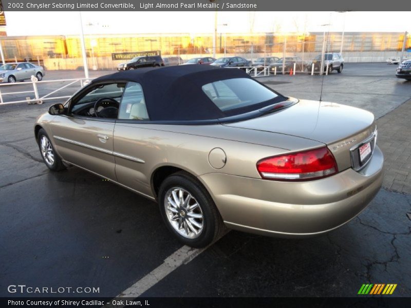 Light Almond Pearl Metallic / Sandstone 2002 Chrysler Sebring Limited Convertible