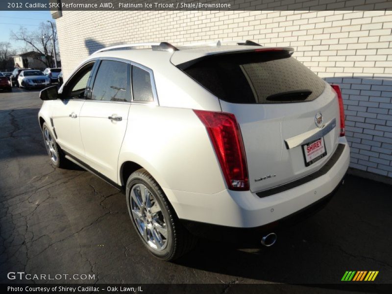 Platinum Ice Tricoat / Shale/Brownstone 2012 Cadillac SRX Performance AWD