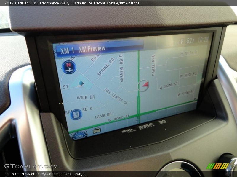 Navigation of 2012 SRX Performance AWD