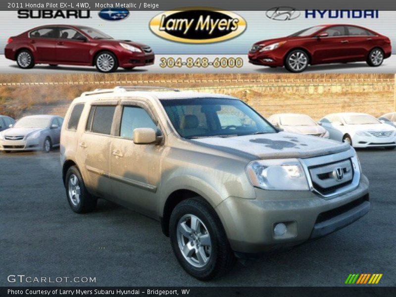 Mocha Metallic / Beige 2011 Honda Pilot EX-L 4WD