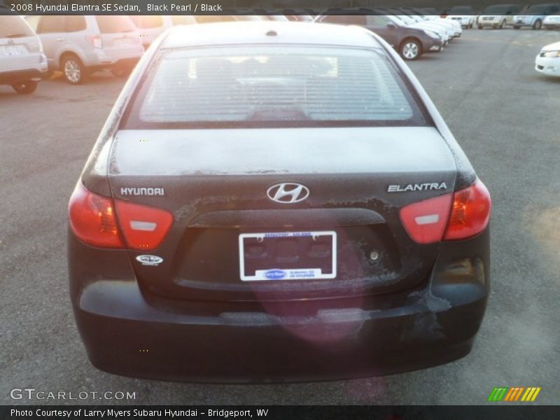 Black Pearl / Black 2008 Hyundai Elantra SE Sedan