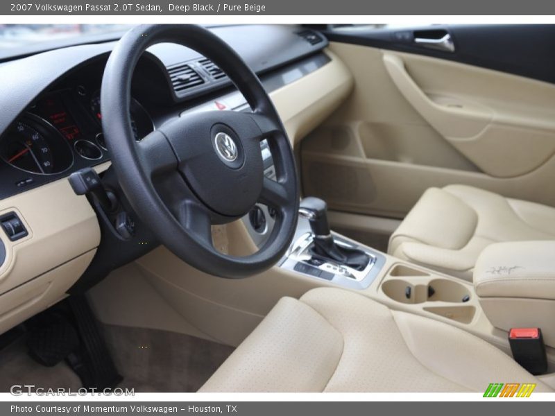 Deep Black / Pure Beige 2007 Volkswagen Passat 2.0T Sedan