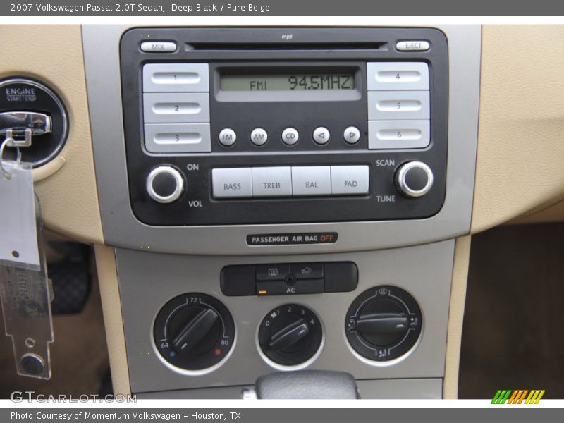 Deep Black / Pure Beige 2007 Volkswagen Passat 2.0T Sedan