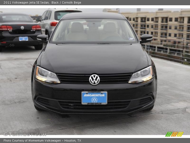 Black / Cornsilk Beige 2011 Volkswagen Jetta SE Sedan