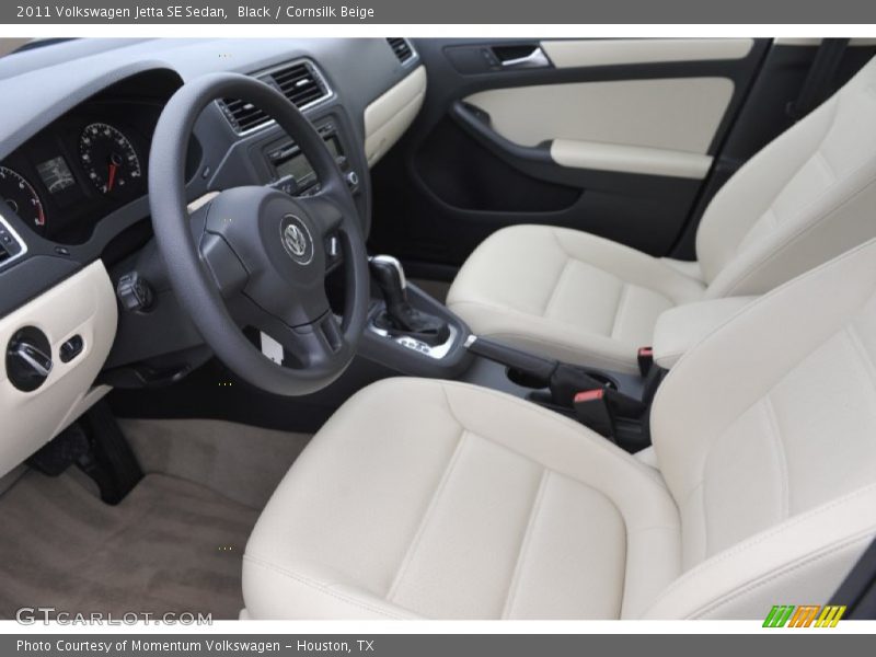 Black / Cornsilk Beige 2011 Volkswagen Jetta SE Sedan