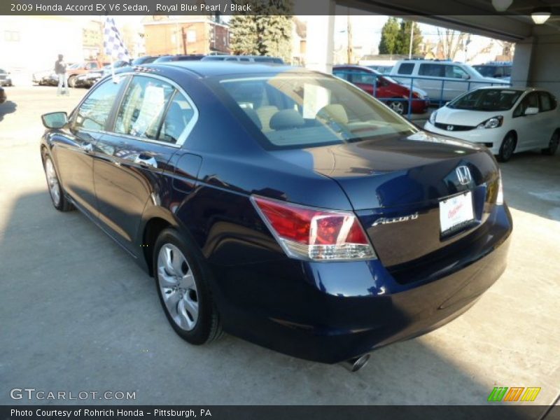 Royal Blue Pearl / Black 2009 Honda Accord EX V6 Sedan