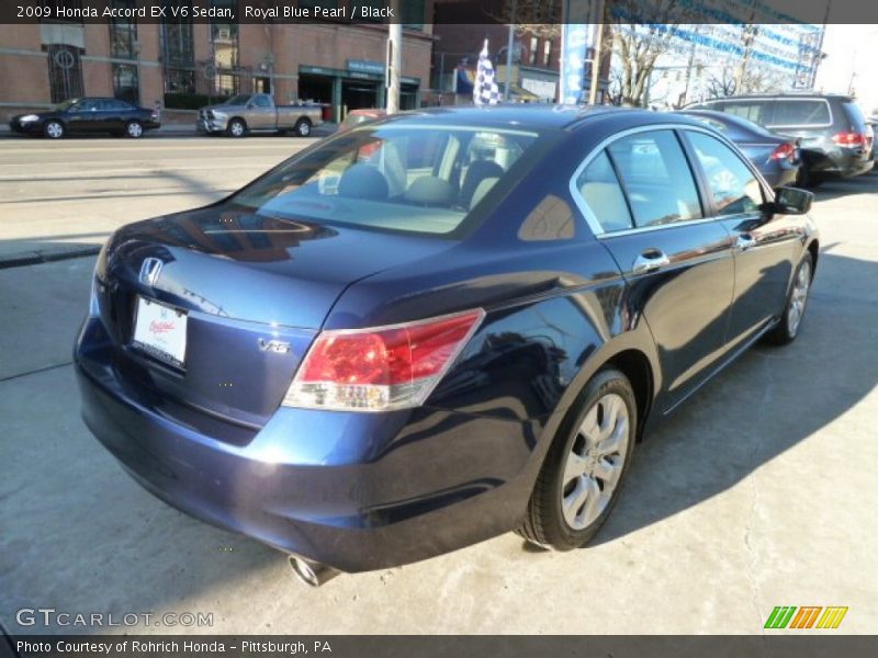 Royal Blue Pearl / Black 2009 Honda Accord EX V6 Sedan