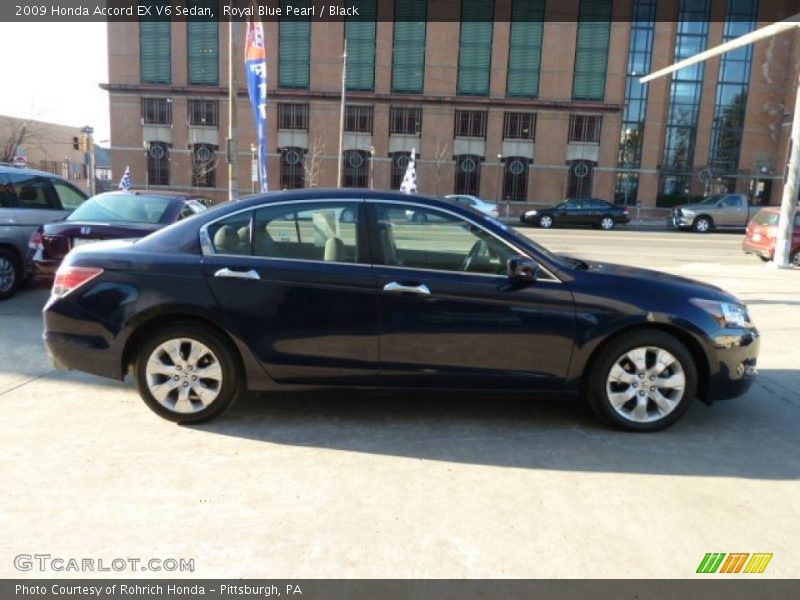 Royal Blue Pearl / Black 2009 Honda Accord EX V6 Sedan