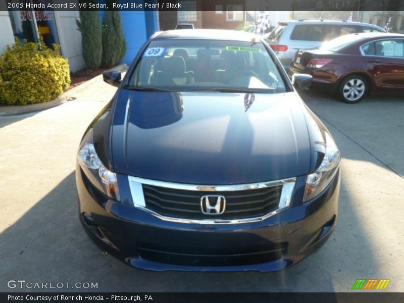 Royal Blue Pearl / Black 2009 Honda Accord EX V6 Sedan