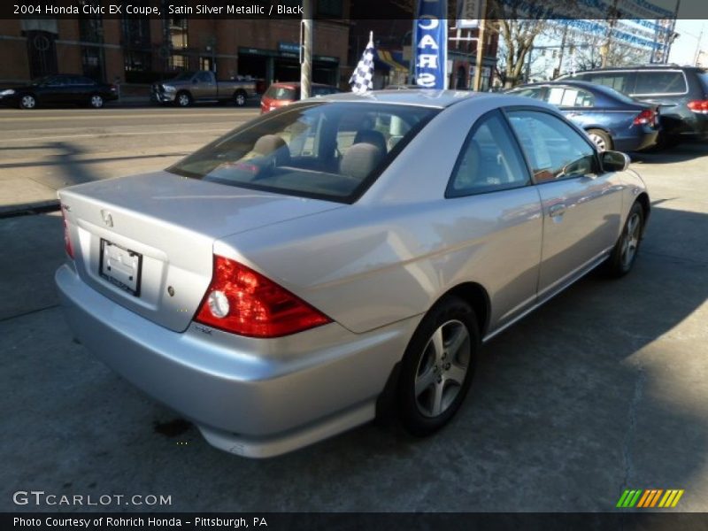 Satin Silver Metallic / Black 2004 Honda Civic EX Coupe