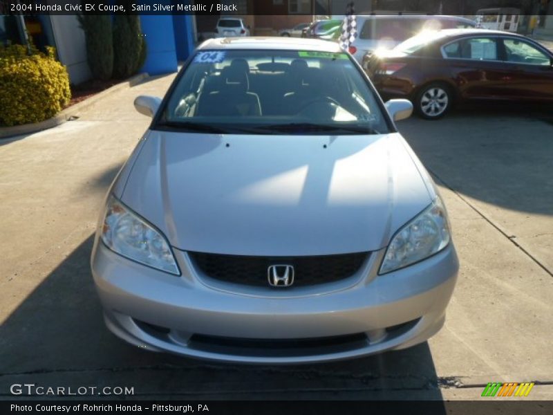 Satin Silver Metallic / Black 2004 Honda Civic EX Coupe